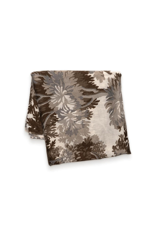 Foliage Printed Scarf - Neutral