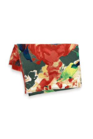 Large Rose Blooms Scarf - Multi