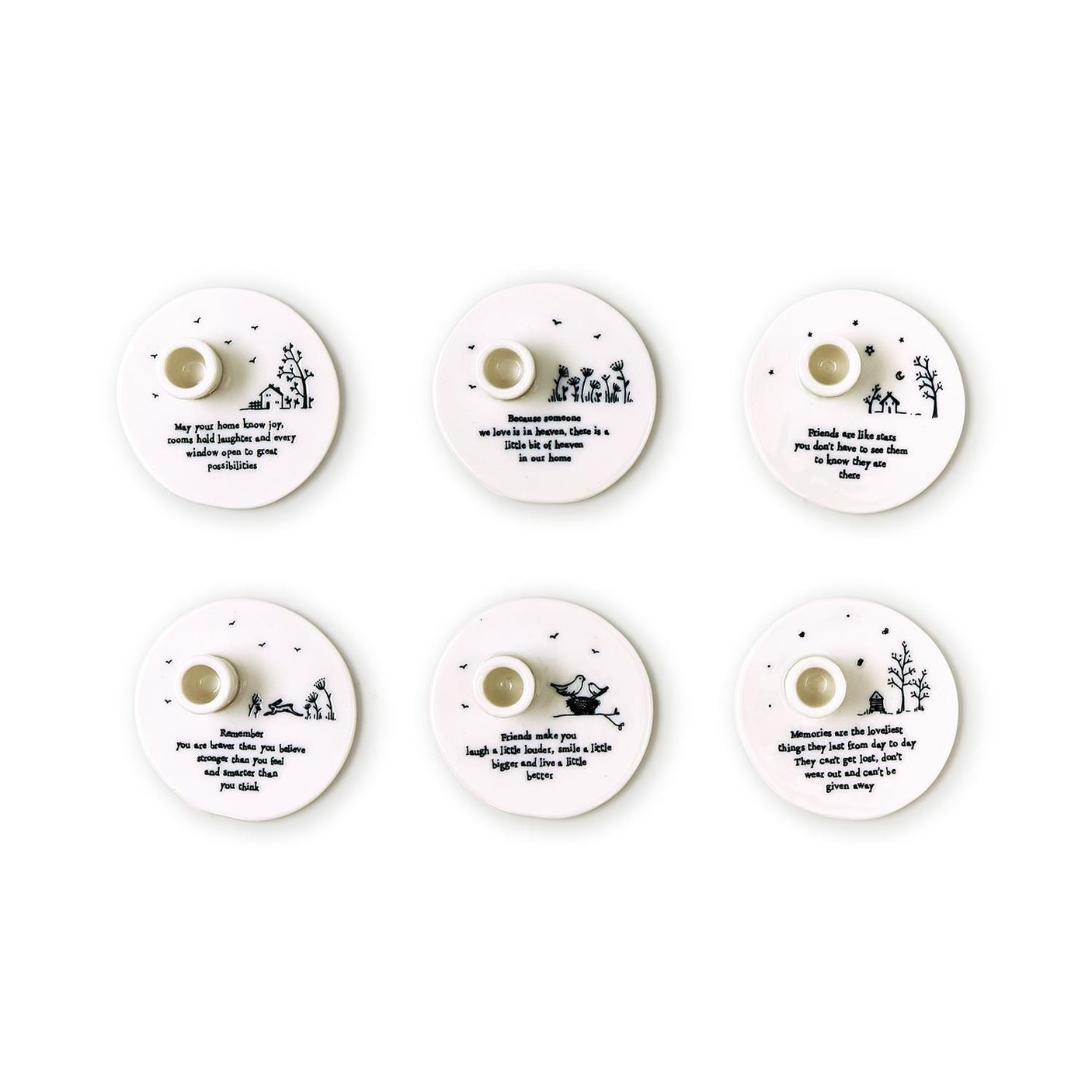 Sweet Sayings Porcelain Mini Candleholder