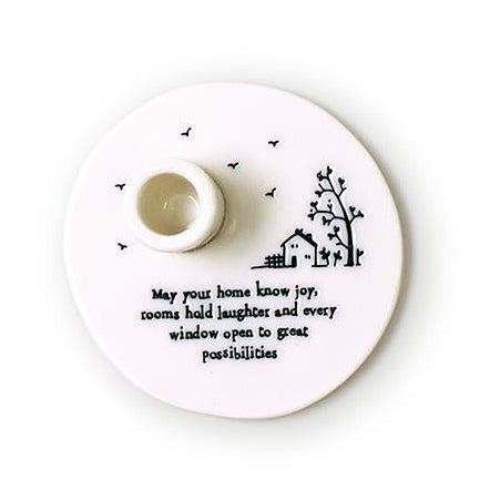 Sweet Sayings Porcelain Mini Candleholder