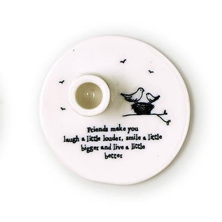 Sweet Sayings Porcelain Mini Candleholder