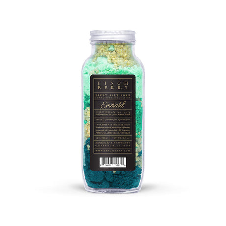 Fizzy Salt Bath Soak Emerald Back