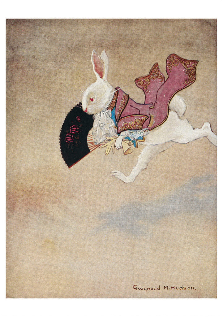 Gwynedd M. Hudson: The White Rabbit Birthday Card