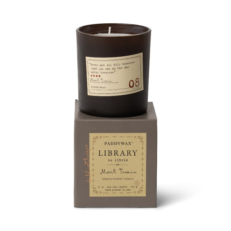 Library 6 oz Candle - Mark Twain Boxed