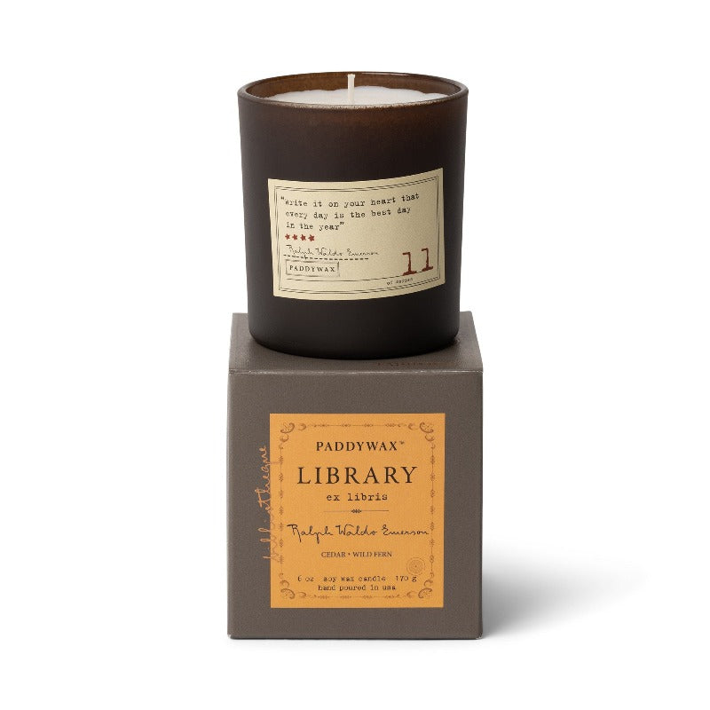 Library 6 oz Candle - Ralph Waldo Emerson Boxed