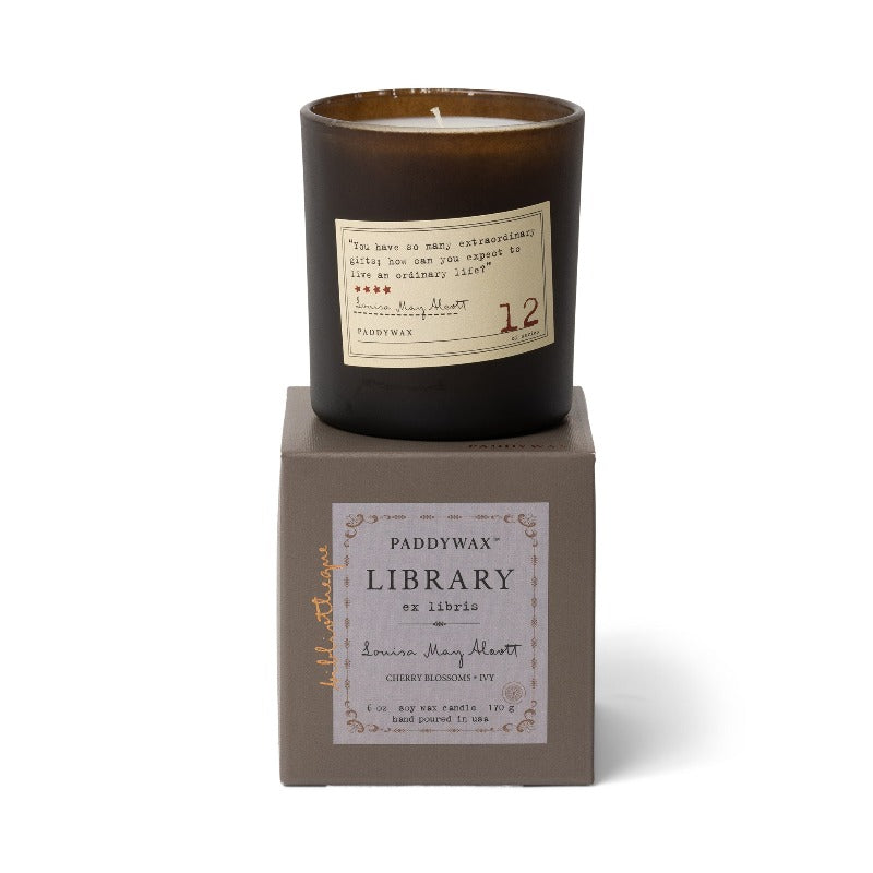Library 6 oz Candle - Louisa May Alcott Boxed