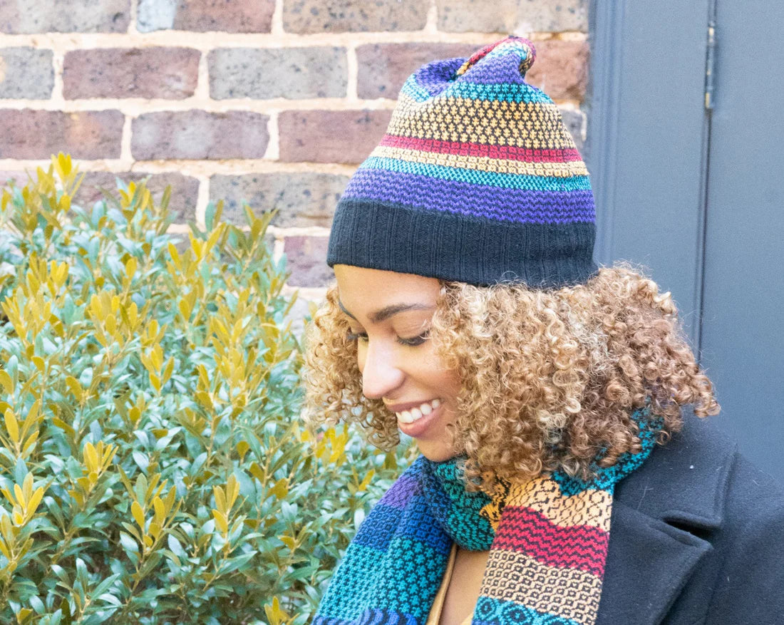 Colorful Cotton Knit Beanie Hat