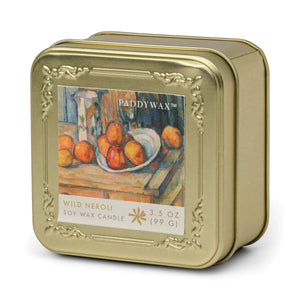 Impressionist 3.5oz Gold Travel Tin Soy Candle Cezanne Wild Neroli