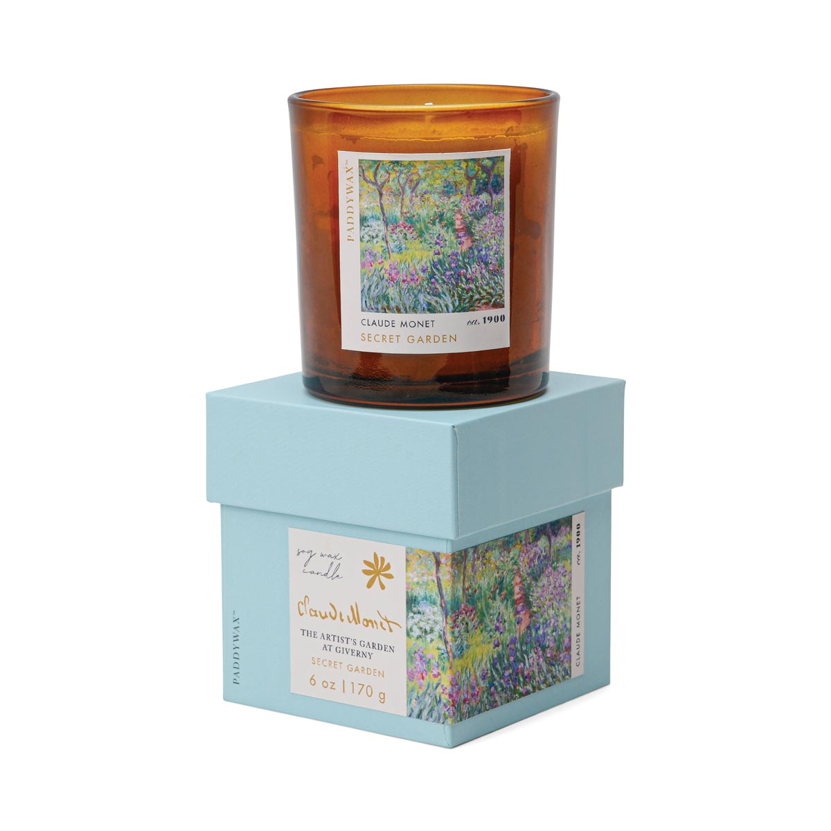 Impressionist 6oz Soy Candle in Gift Box Monet Secret Garden