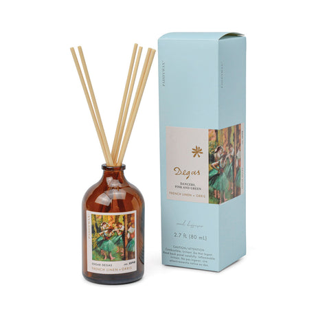 Impressionist 80mL Amber Glass Reed Diffuser - Degas French Linen + Orris