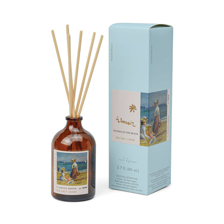 Impressionist 80mL Amber Glass Reed Diffuser - Renoir Sea Salt + Sage