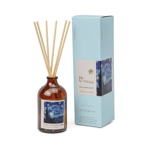 Impressionist 80mL Amber Glass Reed Diffuser -  Vincent Van Gogh Midnight Cedre