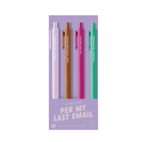 Jotter Gel Pens Set of 4 - Per My Last Email