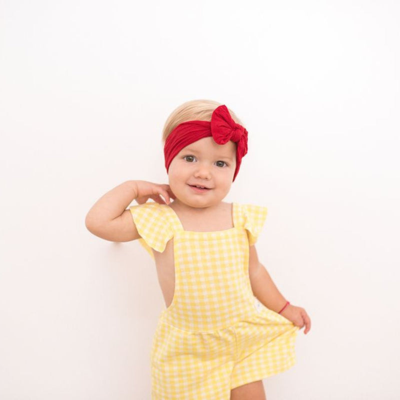 Classic Knot Baby Headband - Cherry Red