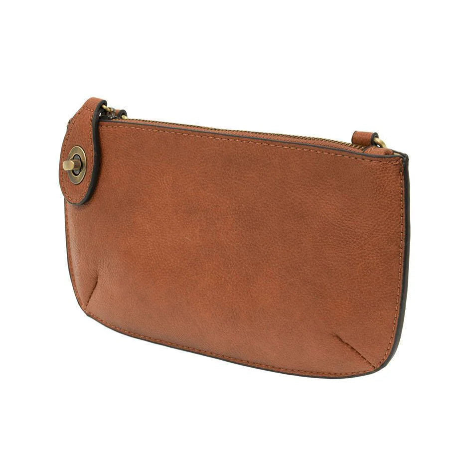 Vegan Leather Mini Crossbody Clutch - Maple