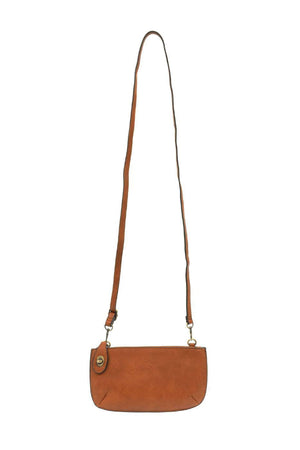 Vegan Leather Mini Crossbody Clutch - Maple