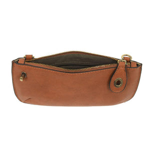 Vegan Leather Mini Crossbody Clutch - Maple