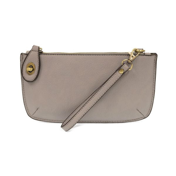 Vegan Leather Mini Crossbody Clutch - Harbor Grey