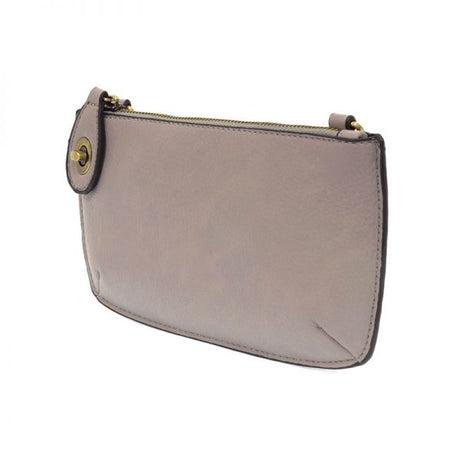 Vegan Leather Mini Crossbody Clutch - Harbor Grey