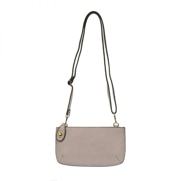 Vegan Leather Mini Crossbody Clutch - Harbor Grey