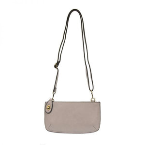 Vegan Leather Mini Crossbody Clutch - Harbor Grey
