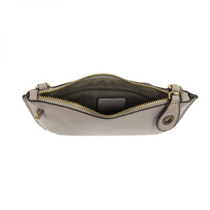 Vegan Leather Mini Crossbody Clutch - Harbor Grey