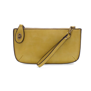 Vegan Leather Mini Crossbody Clutch - Shortbread Yellow