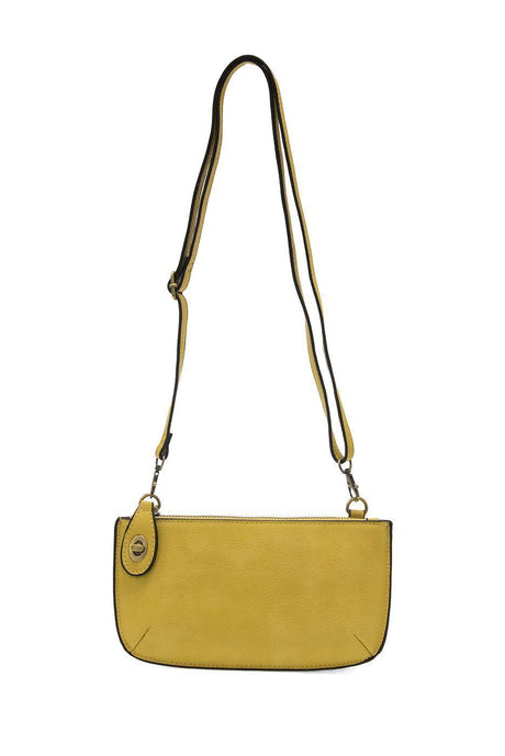 Vegan Leather Mini Crossbody Clutch - Shortbread Yellow