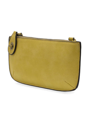 Vegan Leather Mini Crossbody Clutch - Shortbread Yellow
