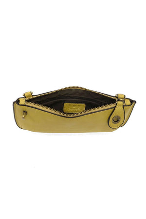Vegan Leather Mini Crossbody Clutch - Shortbread Yellow