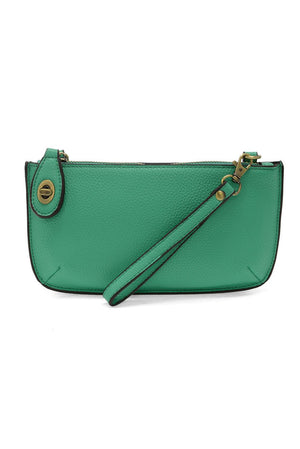 Vegan Leather Mini Crossbody Clutch - Green
