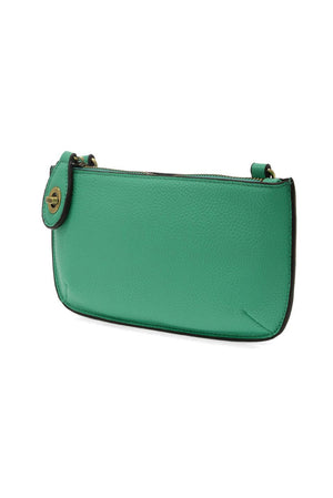 Vegan Leather Mini Crossbody Clutch - Green