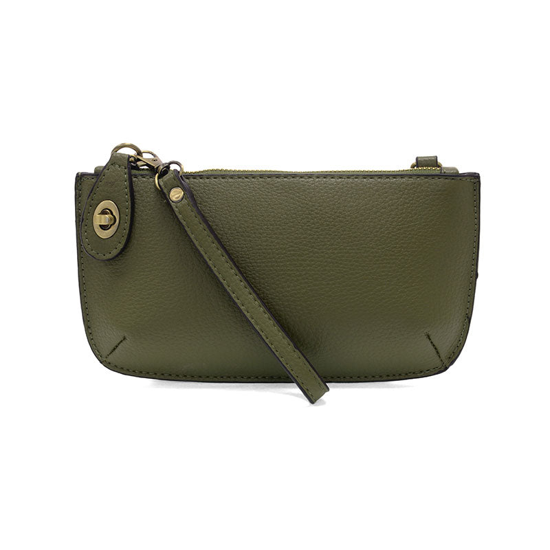 Vegan Leather Mini Crossbody Clutch - Olive Grove