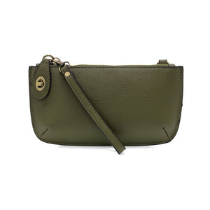 Vegan Leather Mini Crossbody Clutch - Olive Grove