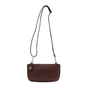 Vegan Leather Mini Crossbody Clutch - Deep Crimson