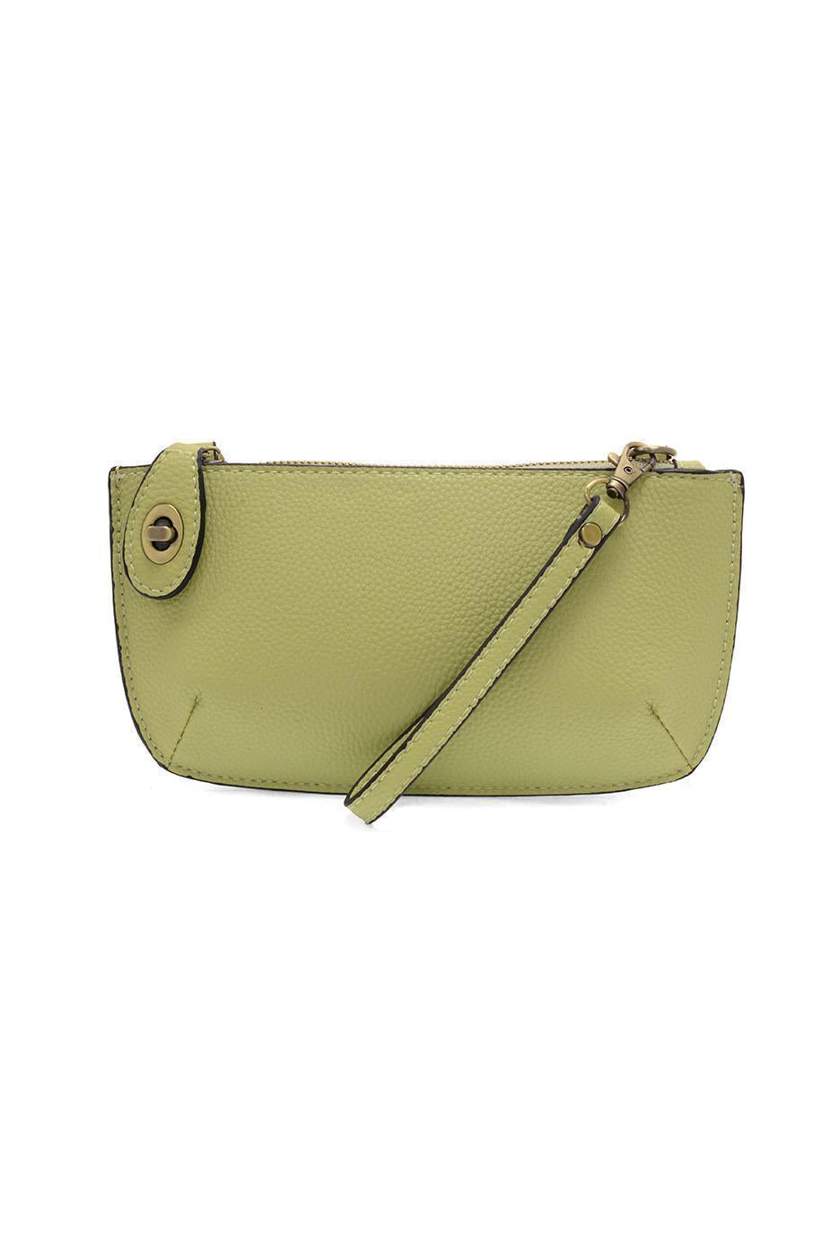 Vegan Leather Mini Crossbody Clutch - Kiwi Green