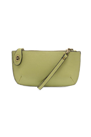 Vegan Leather Mini Crossbody Clutch - Kiwi Green