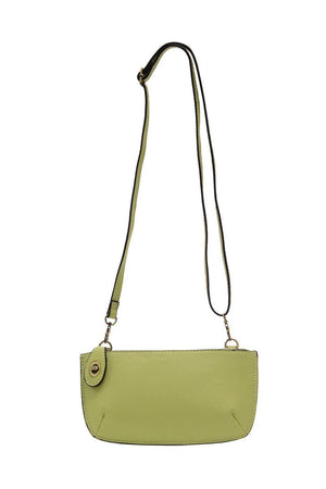 Vegan Leather Mini Crossbody Clutch - Kiwi Green