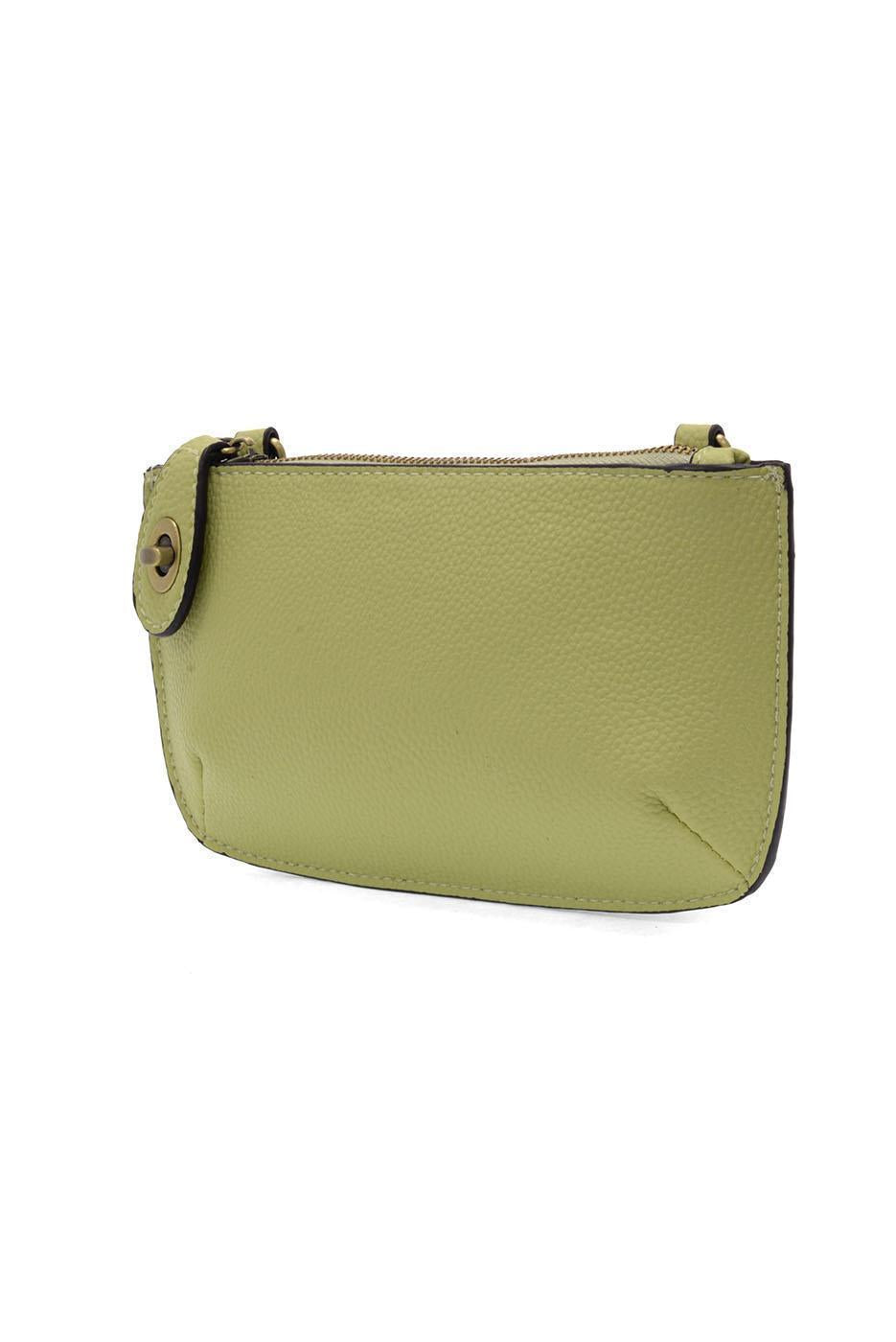 Vegan Leather Mini Crossbody Clutch - Kiwi Green