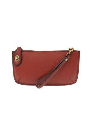 Vegan Leather Mini Crossbody Clutch - Garnet