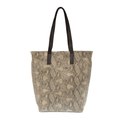 Vegan Leather Python Jasalyn Tote Bag - Natural