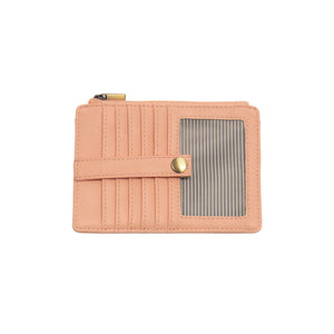 Vegan Leather Penny Mini Travel Wallet - Crepe Pink