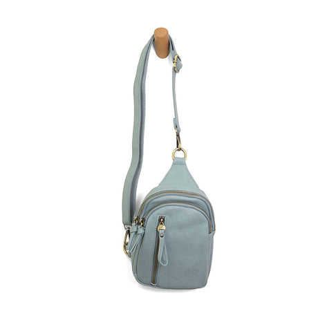 Vegan Leather Skyler Sling Bag - Light Denim