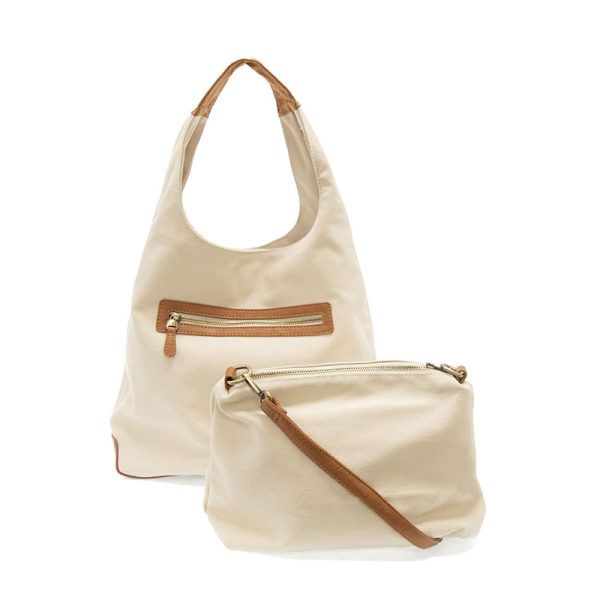 Vegan Leather Canvas April Hobo Bag