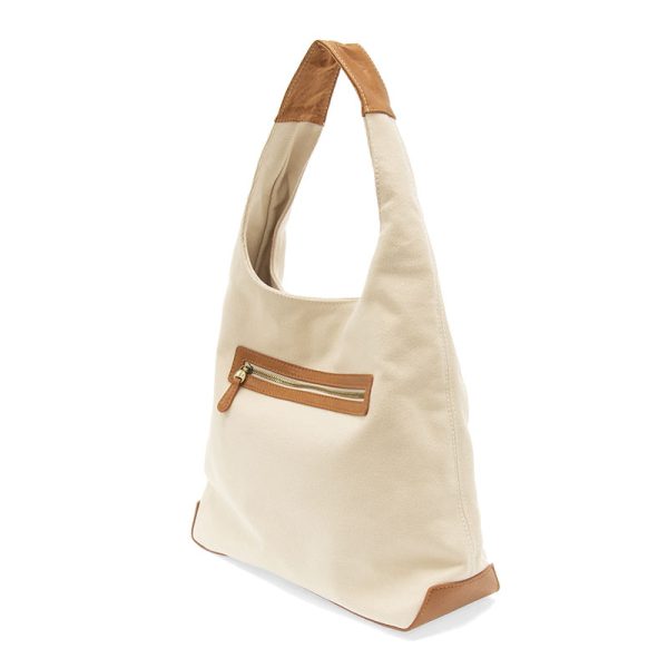 Vegan Leather Canvas April Hobo Bag