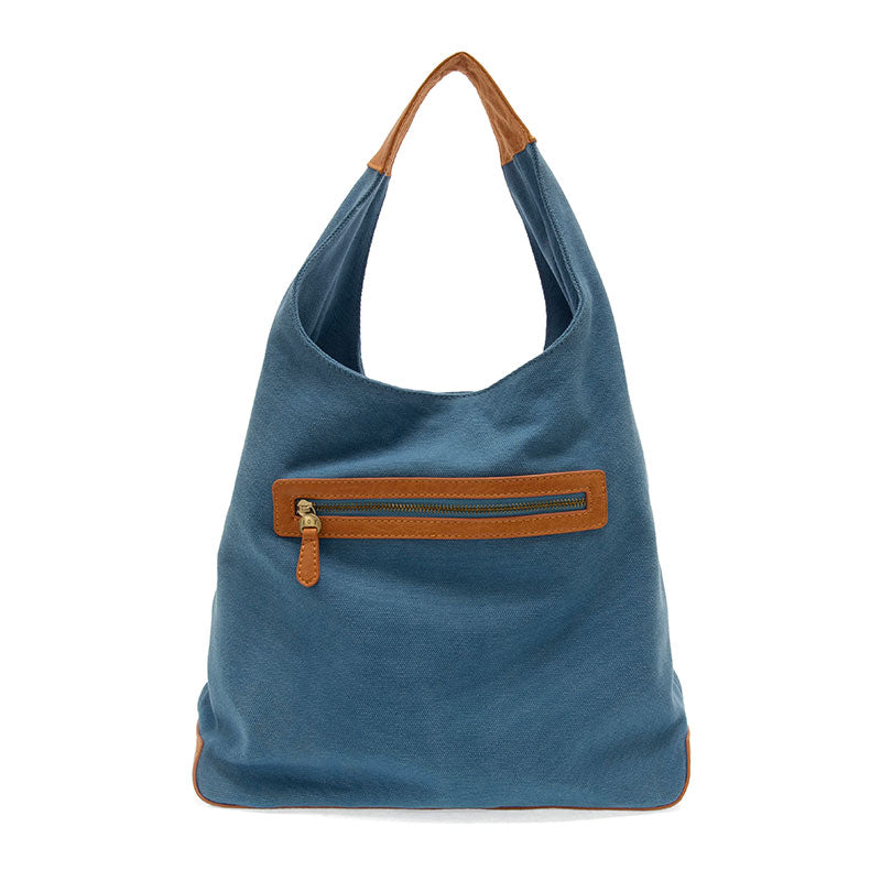 Vegan Leather Canvas April Hobo Bag