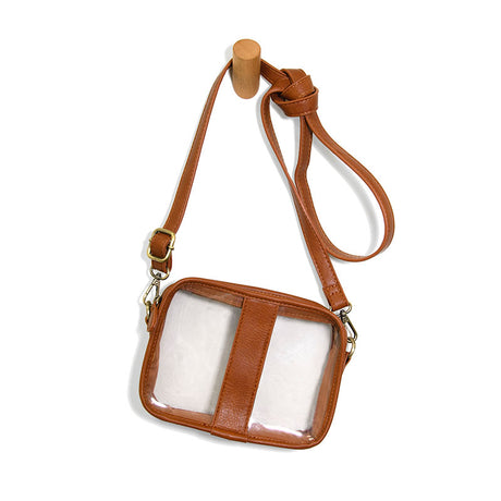 Vegan Leather Clear Rita Stadium Crossbody Bag - Chicory