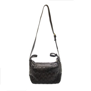 Woven Vegan Leather Slouchy Bowler Brenna Bag