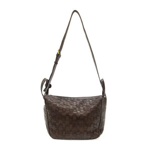 Woven Vegan Leather Slouchy Bowler Brenna Bag