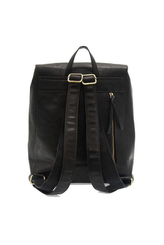 Vegan Leather Rhetta Backpack - Black